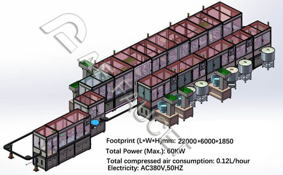 RTAF-CA001-HF- خط التجميع الآلي بالكامل خط الإنتاج الآلي بالكامل