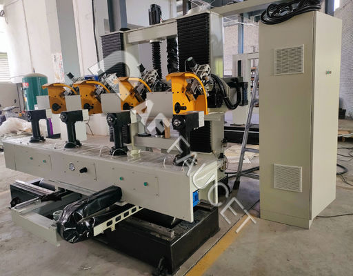 RTAF-AP04-CNC آلة تلميع معدن أوتوماتيكية، 4 محطات آلة تلميع عجلات المكنسة، آلة تلميع مقبض الباب